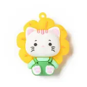 Opaque Resin Cat Big Pendants