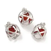 Natural Carnelian Round Ball Pendants