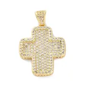 Brass Micro Pave Cubic Zirconia Pendants
