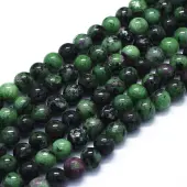 Natural Ruby in Zoisite Beads Strands