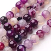 Natural Striped Agate/Banded Agate Beads Strands