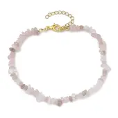 Natural Rose Quartz Anklets