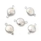 Baroque Natural Keshi Pearl Connector Charms