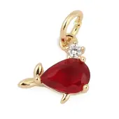 Brass Pave Cubic Zirconia Charms