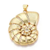 Brass Micro Pave Cubic Zirconia Pendants
