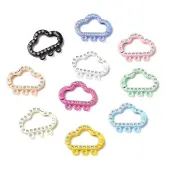Spray Painted Alloy Rhinestone Spring Gate Ring