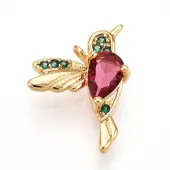 Brass Micro Pave Cubic Zirconia Charms