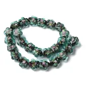 Handmade Foil Lampwork Beads Strands