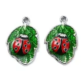 Rack Plating Alloy Enamel Pendants