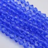 Faceted Bicone Glass Beads Strands