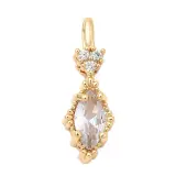 Brass Micro Pave Cubic Zirconia Pendants