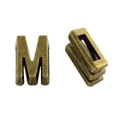Tibetan Style Alloy Letter Slide Charms