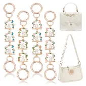Cat with Swing Alloy Enamel Link Purse Strap Extenders