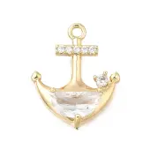 Brass Micro Pave Cubic Zirconia Pendants