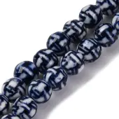 Handmade Blue and White Porcelain Beads Strands