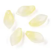 Baking Painted Transparent Glass Petal Beads
