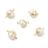 Natural Pearl Connector Charms