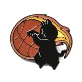 Cat with Basketball Sport Enamel Pins