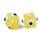 Resin Evil Eye European Beads