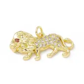 Brass Micro Pave Cubic Zirconia Pendants