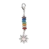 Sun Alloy & Cat Eye Pendant Decoration