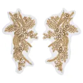 1 Pair Polyester Embroidery on Clothing Patches