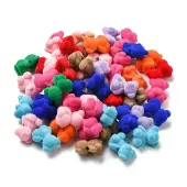Flocky Acrylic Beads