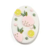 Geometrical Shape with Fruit Handmade Polymer Clay Pendants