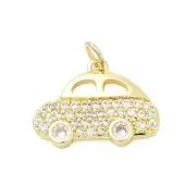 Brass Micro Pave Cubic Zirconia Pendants