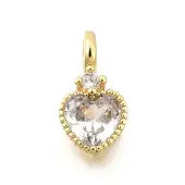 Brass Pave Cubic Zirconia Charms
