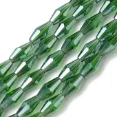 Transparent Electroplate Glass Beads Strands