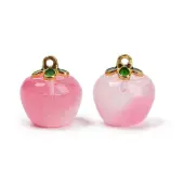 Transparent Glass Apple Pendants