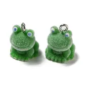 Flocky Resin Pendants