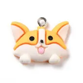 Cartoon Opaque Resin Pendants