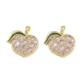 Brass Micro Pave Cubic Zirconia Pendants