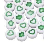 White Craft Acrylic Beads