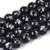 Baking Paint Glass Beads Strands