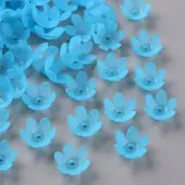 Frosted Acrylic Bead Caps
