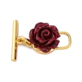 Cinnabar Flower Toggle Clasps