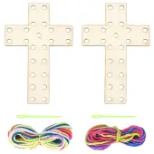 1Pc Easter Unfinished Wooden Cross