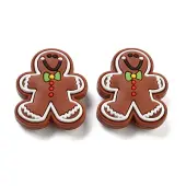 Christmas Gingerbread Man Silicone Beads