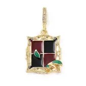 Brass Enamel Pendants