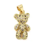 Rack Plating Brass with Cubic Zirconia Pendants