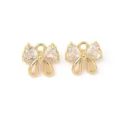 Brass Micro Pave Cubic Zirconia Charms