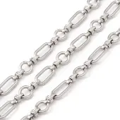 Tarnish Resistant 304 Stainless Steel Ring and Oval Link Chains