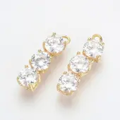 Brass Cubic Zirconia Pendants