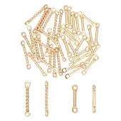 60Pcs 2 Styles 201 Stainless Steel Connector Charms