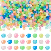 500Pcs Luminous PS Plastic Beads