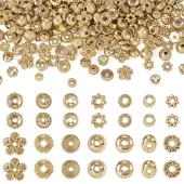 210Pcs 14 Styles Rack Plating Alloy Spacer Beads