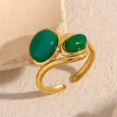 304 Stainless Steel Adjustable Cuff Rings for Women
